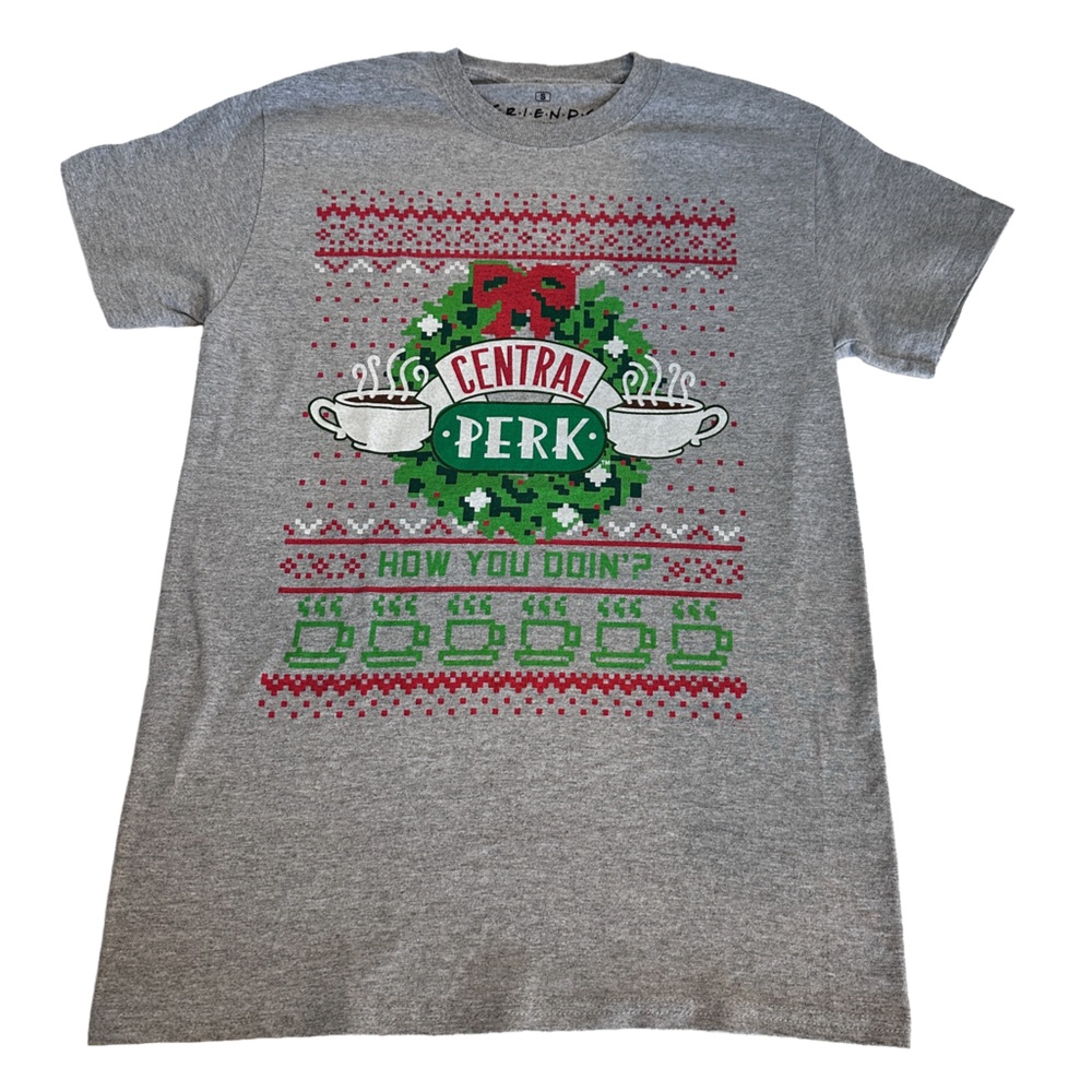 NWT Friends Ripple‎ Junction Gray Central Perk Short Sleeve Tee S